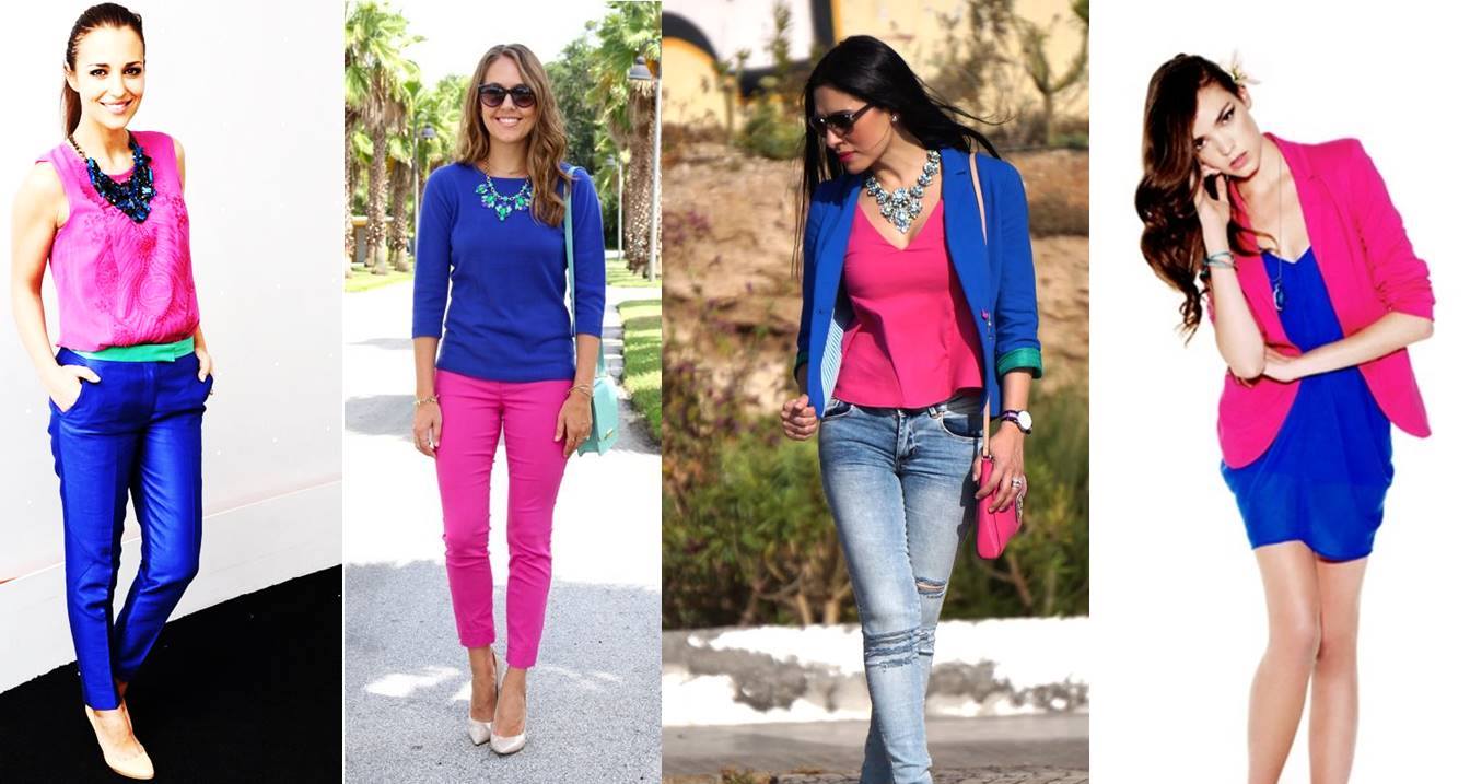 6 Atuendos para Vestir sin miedo con COLOR! Azul Rey y Fucsia Mujeres Ivonne Bellec Asesora de Imagen