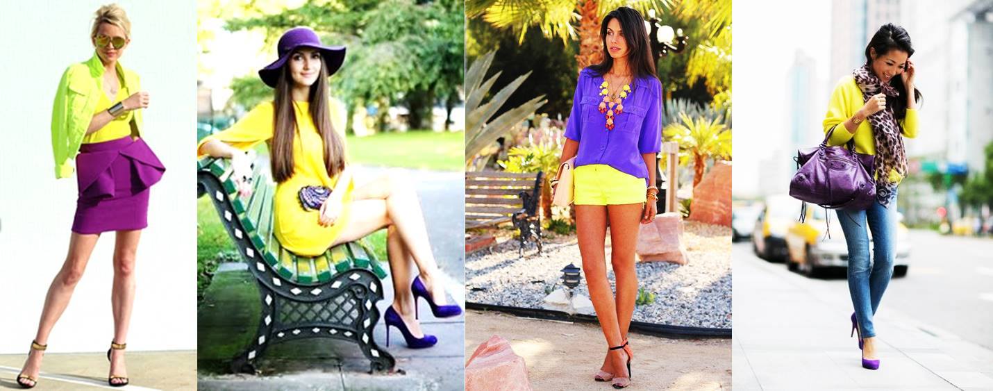 6 Atuendos para Vestir sin miedo con COLOR! Morado y Amarillo mujeres Ivonne Bellec Asesora de Imagen